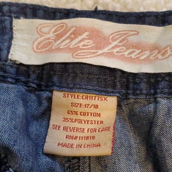 Elite Jeans blue jogger style jean shorts womens 17/18 - Picture 5 of 11
